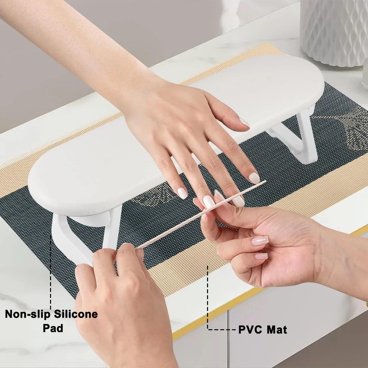 Підставка для рук CGBE, подушка для рук з PU шкіри, нековзна, фото №4