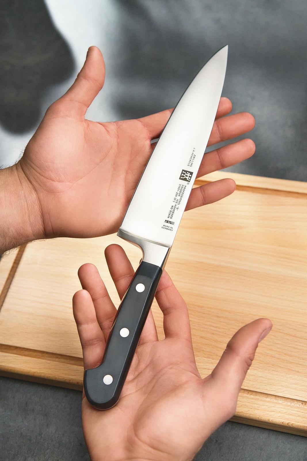 Набір ножів Zwilling Professional S, 3 шт., ніж для очищення/прикрашання, ніж для м'яса, ніж шеф-кухаря, спеціальна нержавіюча сталь, пластикова ручка, фото №9
