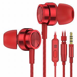 Навушники In-Ear з кабелем з мікрофоном шумозаглушенням стерео HiFi звук 3.5 мм сумісність з Samsung Galaxy iPhone смартфон MP3 плеєри - Фото 1