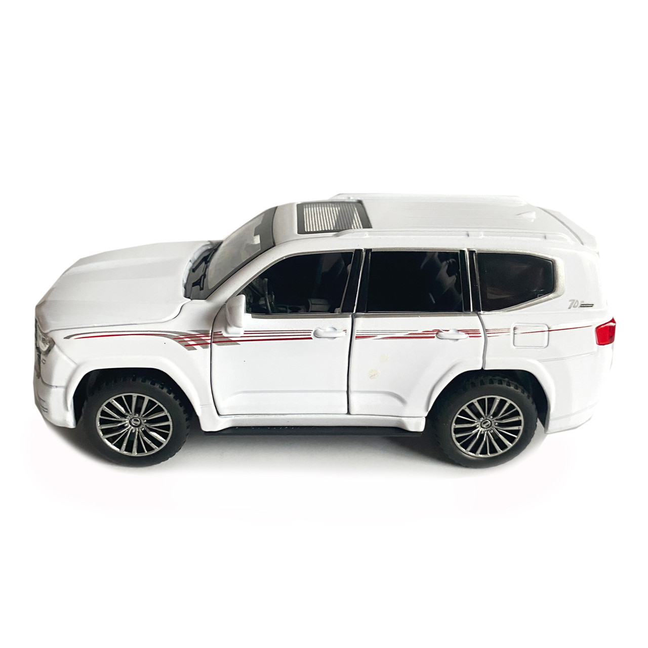 Игрушечная машинка металлическая Toyota Land Cruiser 300 тойота ленд крузер белый звук свет инерция откр, фото №2