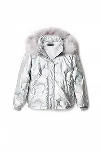 Куртка Desigual Tierra 3042 для дівчаток, утеплена, фіолетовий Palo - Фото 1