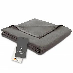 Одеяло Biederlack Fluffy Хлопок Графит 150 x 200 см - Фото 1