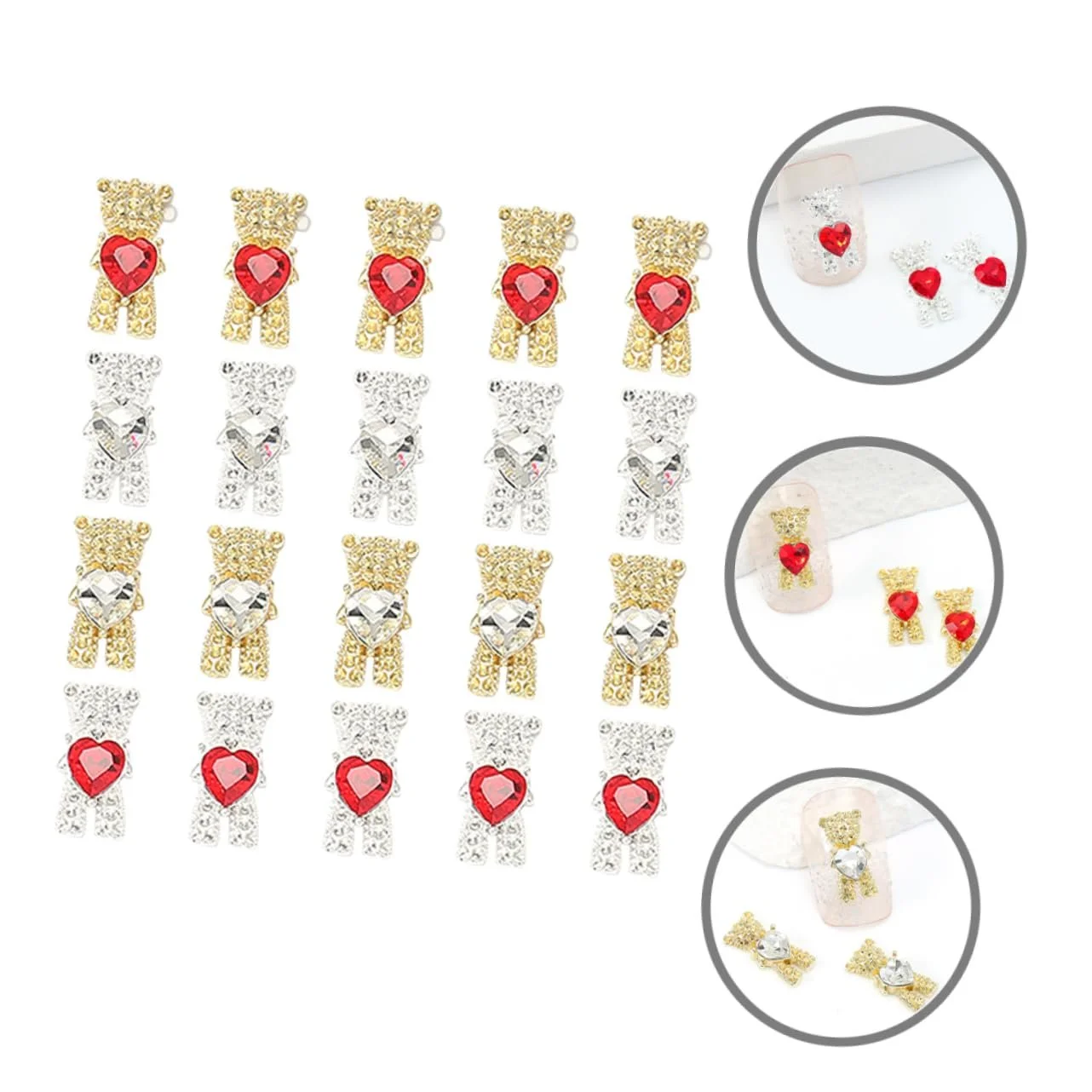 Наклейки для ногтей ABOOFAN Модные, мишки, для маникюра, 3D стразы, фото №4 Наклейки для ногтей ABOOFAN Модные, мишки, для маникюра, 3D стразы, фото №4