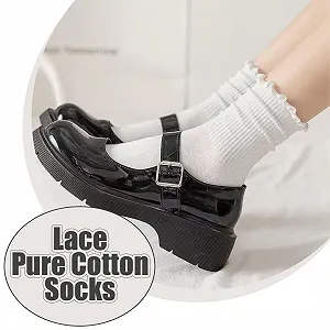 Шкарпетки з рюшами Жіночі Комфортні Дихаючі В'язані - 6 пар synthetic.ua - Фото 1