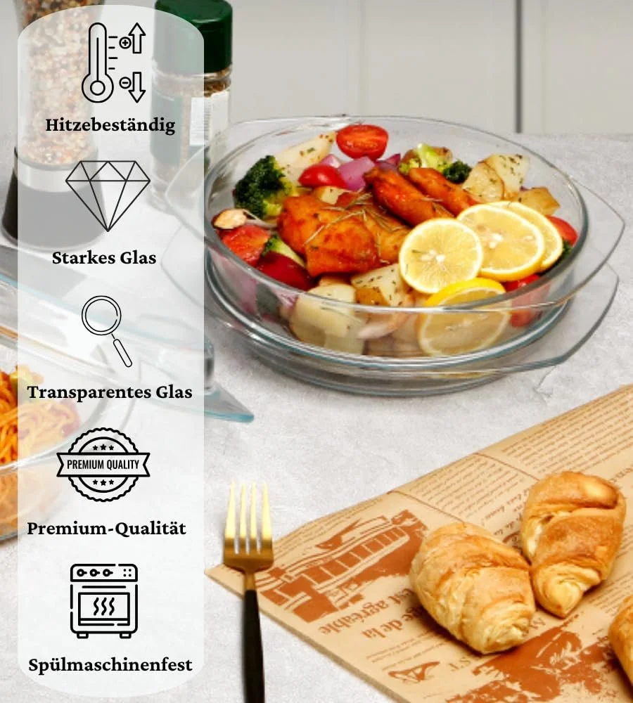 Форма для запекания 1 л овальная стеклянная с крышкой 17 x 20 x 7 см и силиконовыми перчатками, фото №2 Форма для запекания 1 л овальная стеклянная с крышкой 17 x 20 x 7 см и силиконовыми перчатками, фото №2