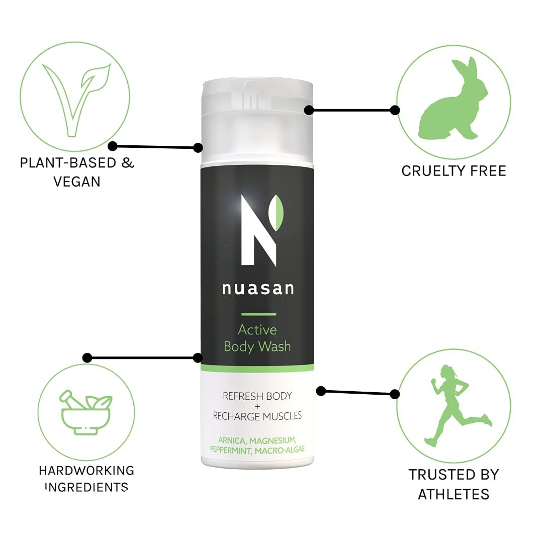 Натуральний гель для душу Nuasan Active Body Wash з арнікою та магнієм, фото №2 Натуральний гель для душу Nuasan Active Body Wash з арнікою та магнієм, фото №2
