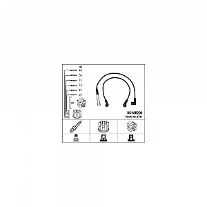 Комплект проводів запалювання NGK 0741 для MERCEDES-BENZ STEYR SMART MAYBACH - Фото 1