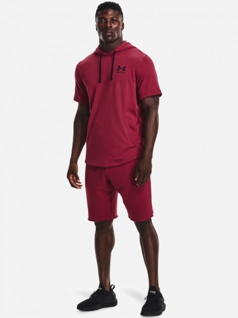 Шорти UA RIVAL TERRY SHORT 1361631-665 Under Armour Бордовий M, фото №3