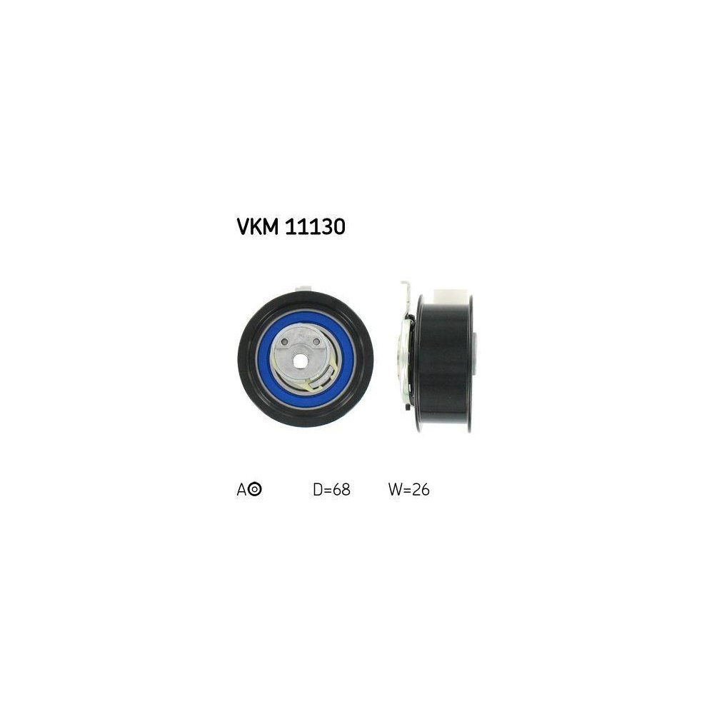 Ролик натягувача ременя ГРМ SKF VKM 11130 для AUDI SEAT SKODA VW, лівий верхній, фото №1 Ролик натягувача ременя ГРМ SKF VKM 11130 для AUDI SEAT SKODA VW, лівий верхній, фото №1
