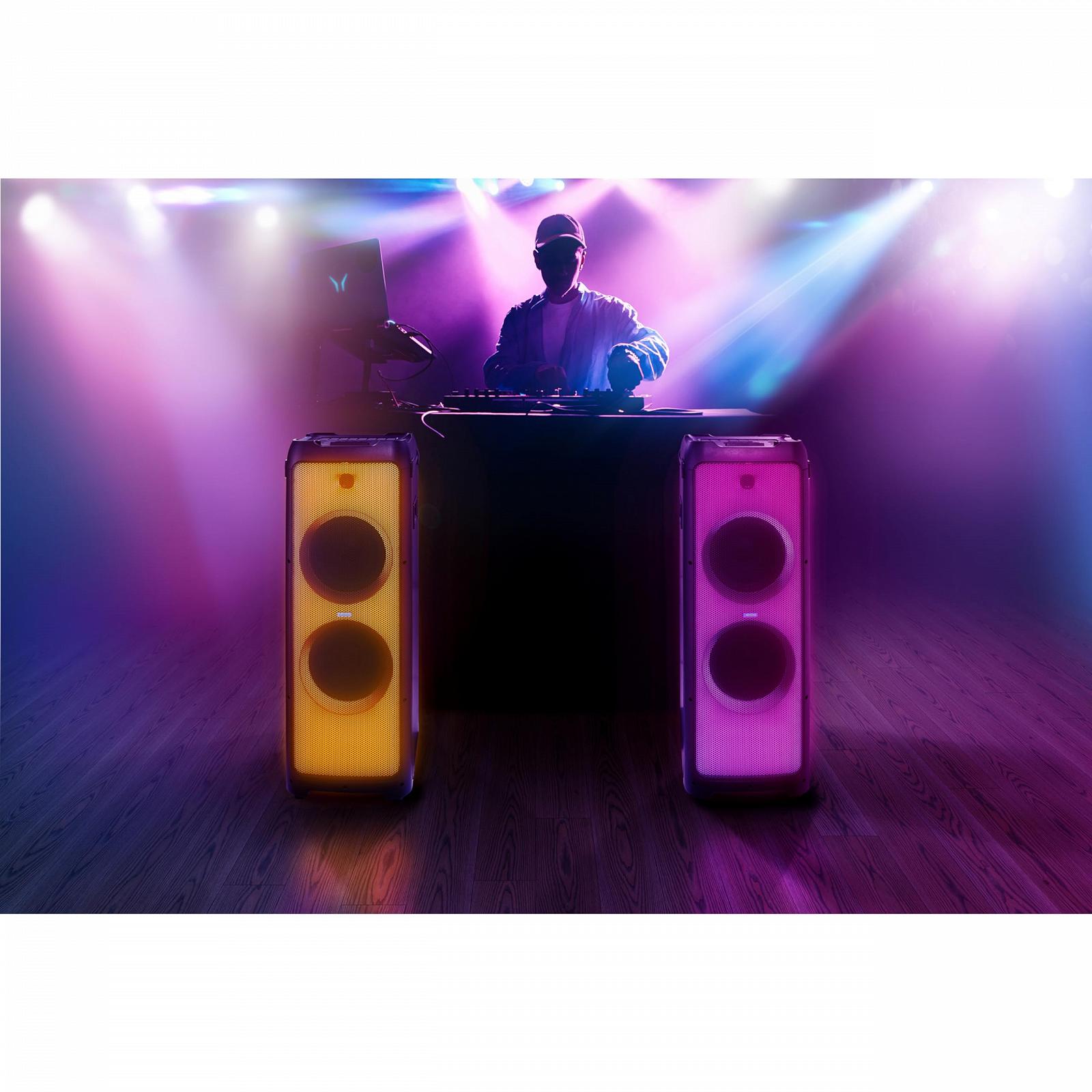 Колонка MEDION X61350 Party Sound System с микрофоном LED подсветка 2 x 85 Вт + 350 Вт RMS сабвуфер, фото №2 Колонка MEDION X61350 Party Sound System с микрофоном LED подсветка 2 x 85 Вт + 350 Вт RMS сабвуфер, фото №2