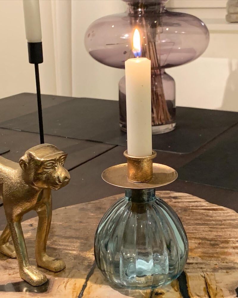 Подсвечник zeitzone Bottle Candle Holder Topper Vintage Style Золотой, фото №2