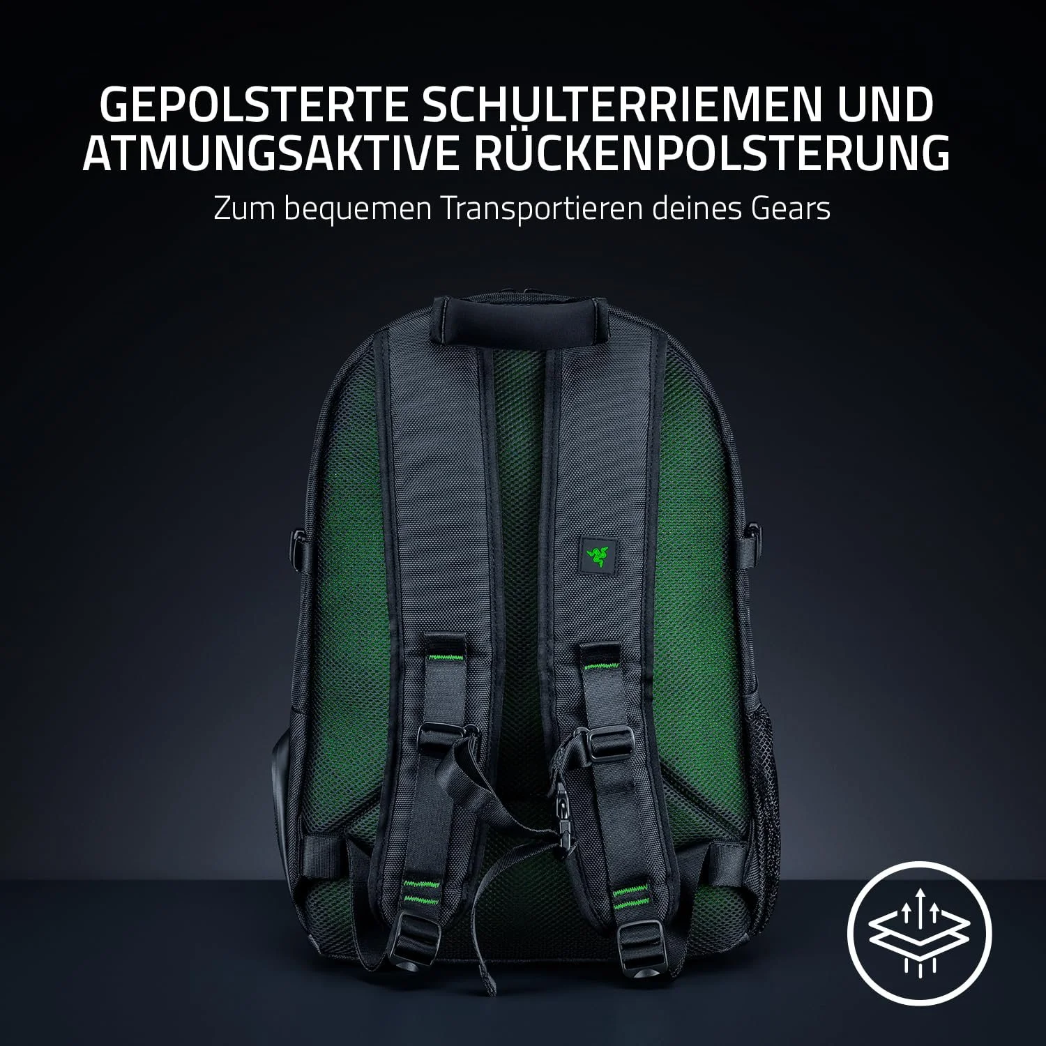 Рюкзак Razer Rogue V3 Black Edition 15.6 дюйма компактний зносостійкий поліестер Чорний, фото №7 Рюкзак Razer Rogue V3 Black Edition 15.6 дюйма компактний зносостійкий поліестер Чорний, фото №7