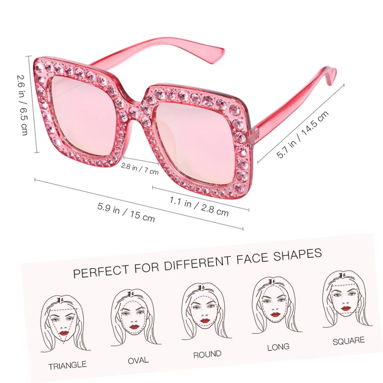 Очки Солнцезащитные Женские PACKOVE Квадратная оправа (6 шт. в упаковке), фото №2