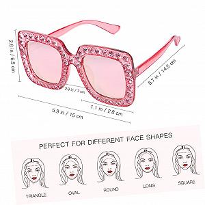 Окуляри Сонцезахисні Жіночі PACKOVE Квадратна оправа, (6 шт. в упаковці) synthetic.ua - Фото 1