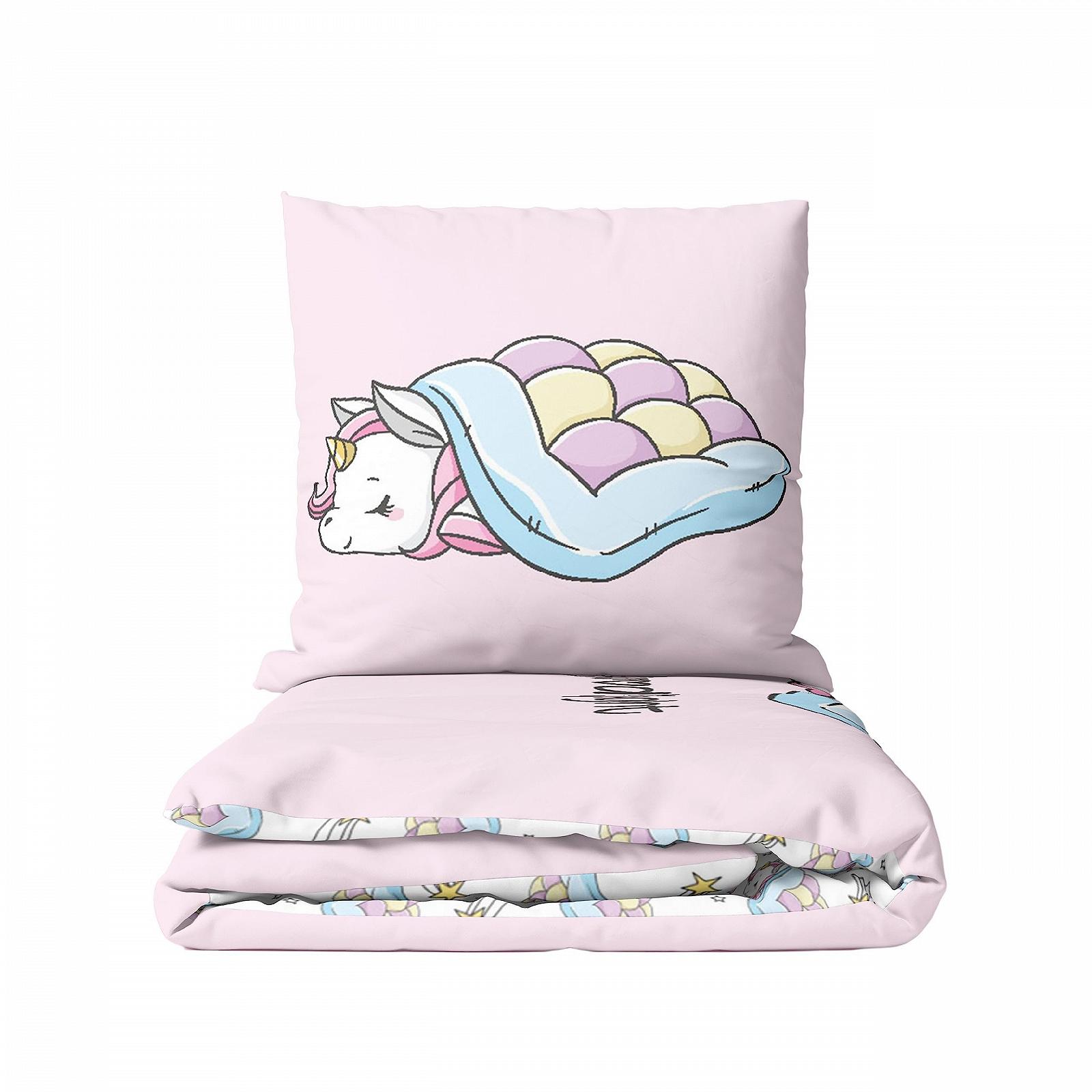 Постільна білизна Дитяча Termana Unicorn 135 x 200 см, рожева наволочка 80 x 80 см + підковдра 135 x 200 см, фото №3