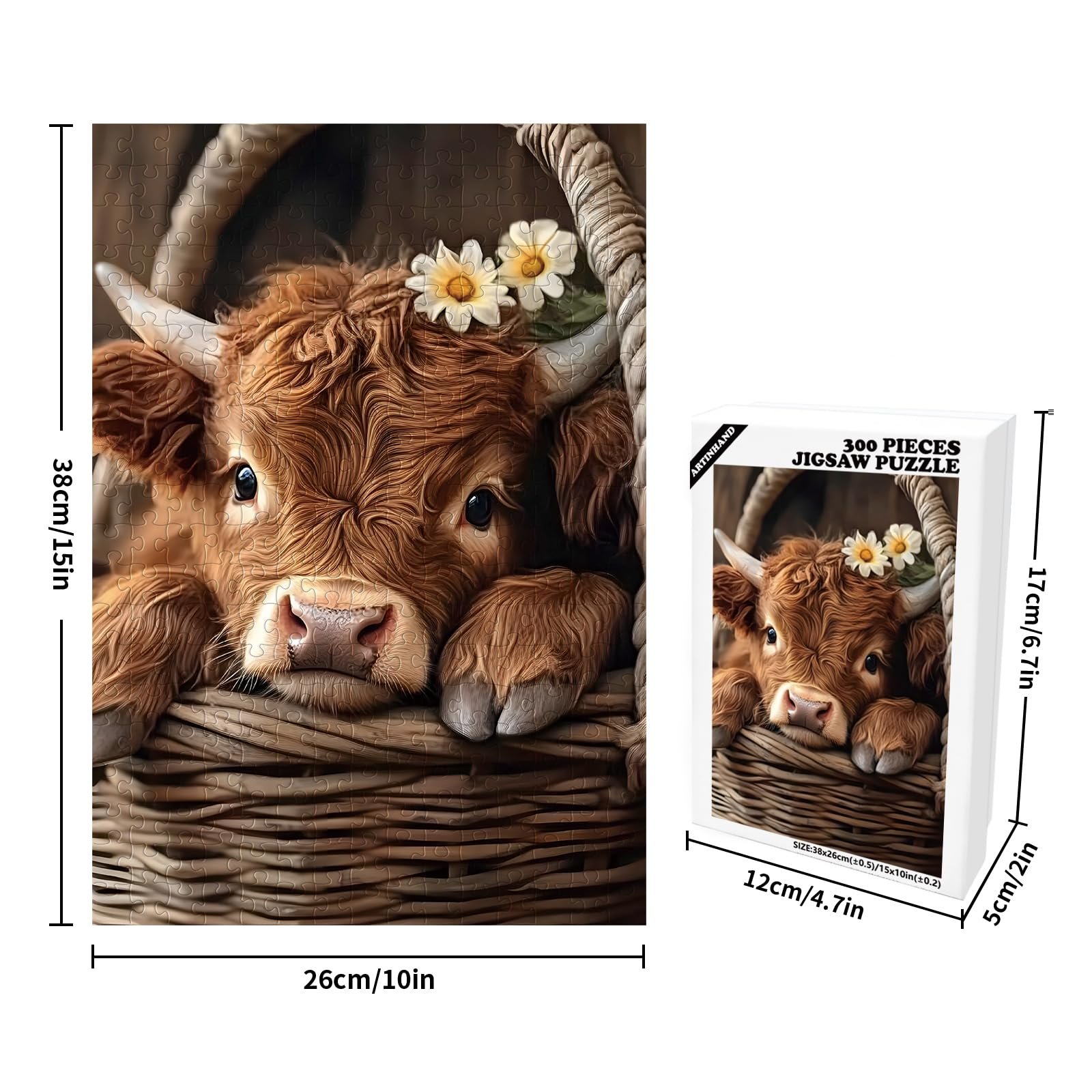 Пазл Highland Cow 300 елементів, фото №2 Пазл Highland Cow 300 елементів, фото №2