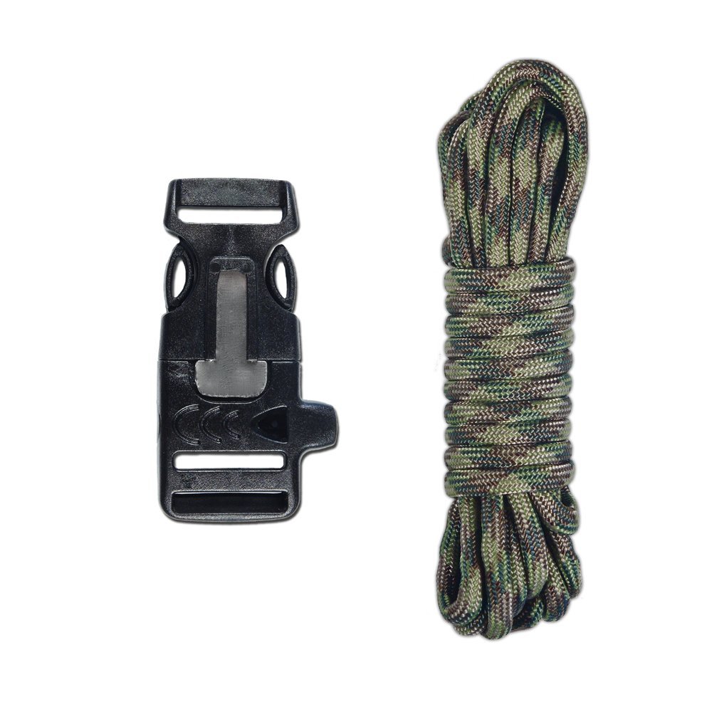 Браслет виживання Paracord, кресало/свисток, Multi Camo, 50.8 сантиметрів, фото №1