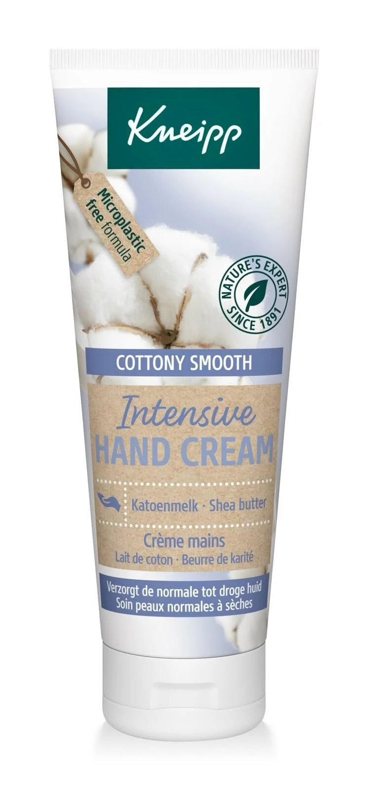 Крем для рук Kneipp Cottony Smooth Intensive Мигдальна олія та масло ши 75 мл (6 шт. в упаковці), фото №1