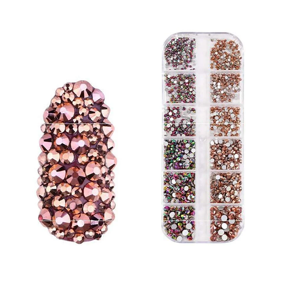 Стразы Тип Ногтевой Бриллиант Розовое Золото, 1 шт, фото №1
