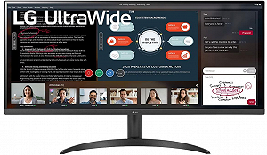 Монітор 34" LG UltraWide 34WP500 Full HD IPS 75 Гц - Фото 1