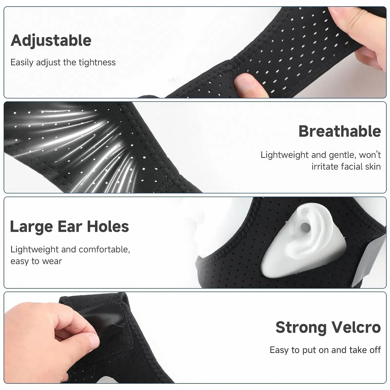 Ремінець на підборіддя проти хропіння Регульований, фото №3