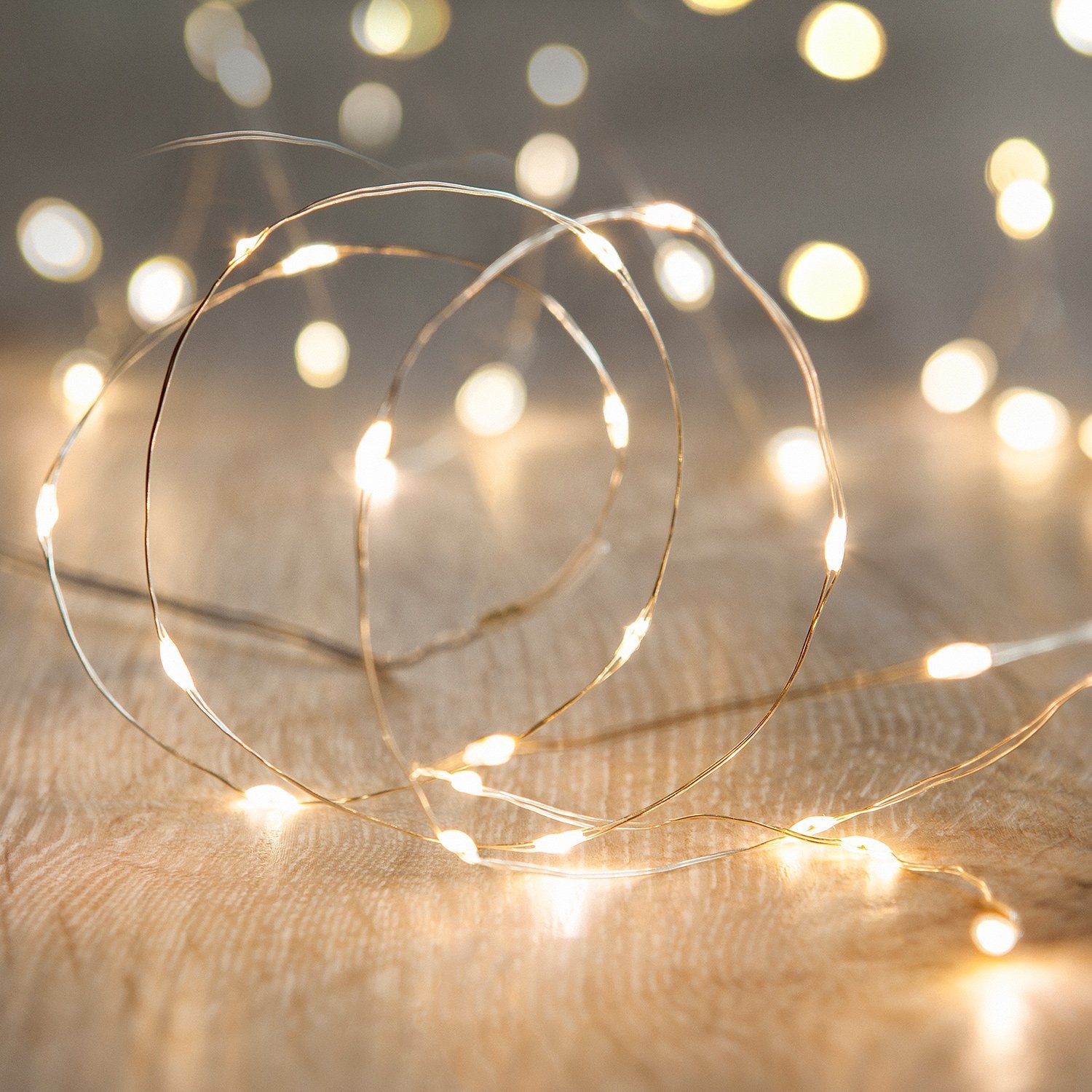 Гірлянда Lights4fun LED Micro Fairy, Теплий Білий, від Мережі, фото №2