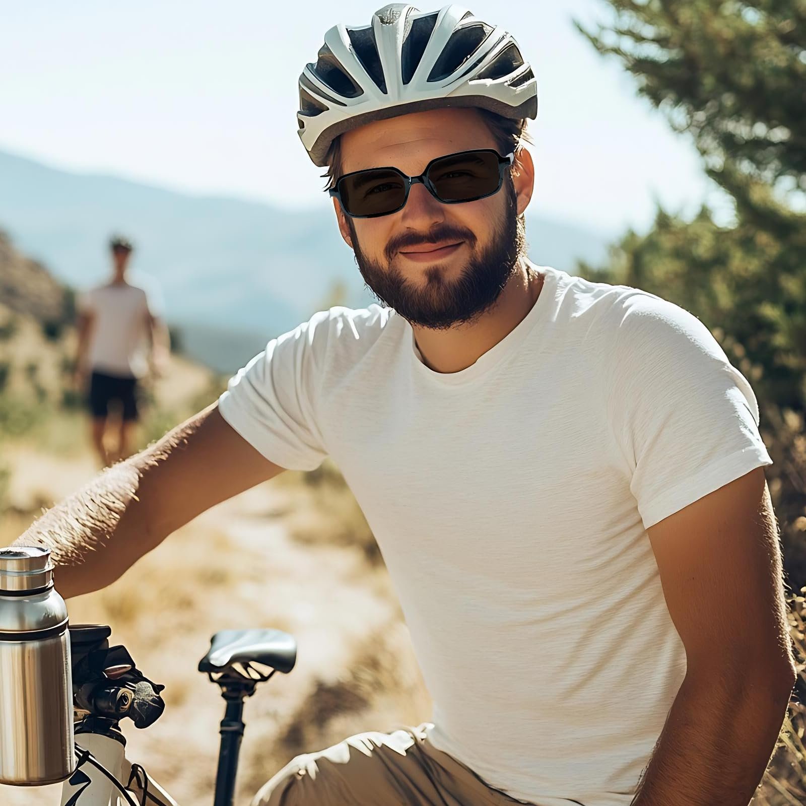 Сонцезахисні окуляри JASFLY чоловічі 90-ті Поляризовані UV400 Синій, фото №4