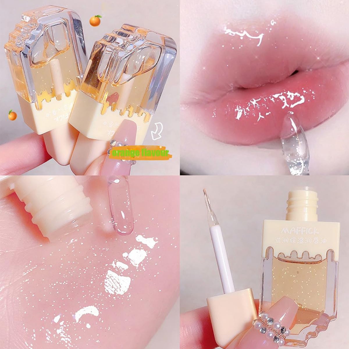 Набор Lip Gloss 3 штуки Прозрачный Увлажняющий Долговременный Объемный и Блестящий Для женщин, фото №4