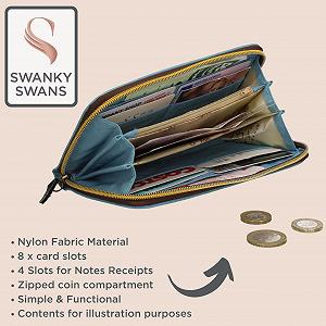 Женский кошелек SwankySwans Nylon на молнии для карт и монет synthetic.ua - Фото 1