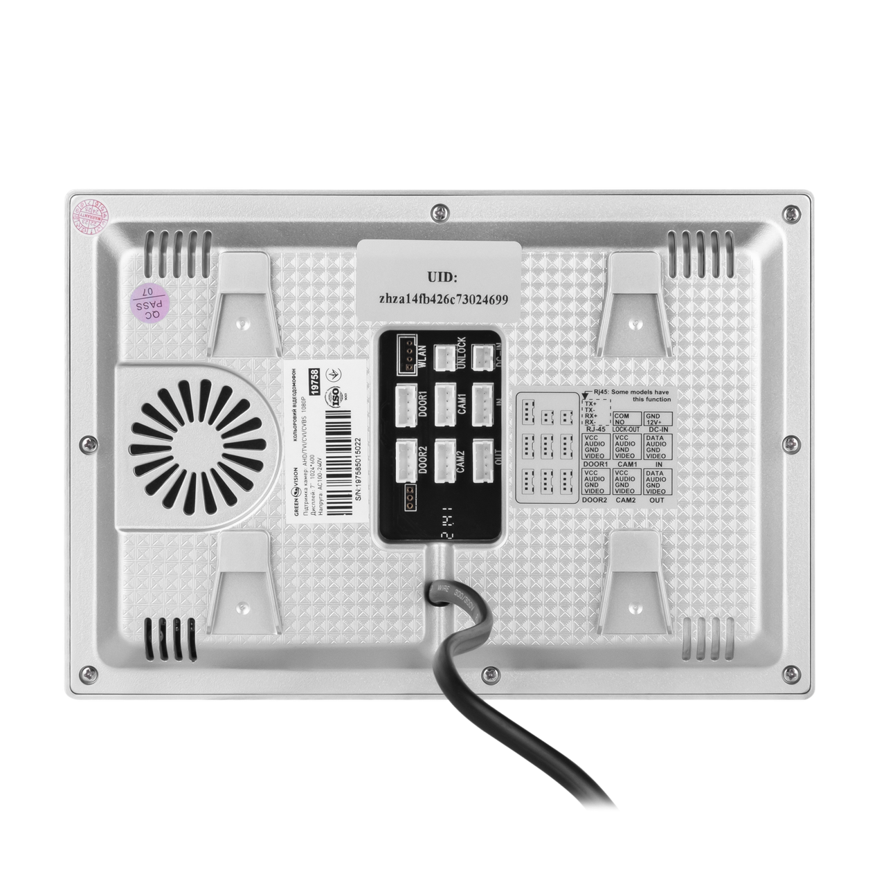Цветной Wi-Fi AHD видеодомофон GreenVision GV-060-AHD-M-VD7SD Black, фото №4