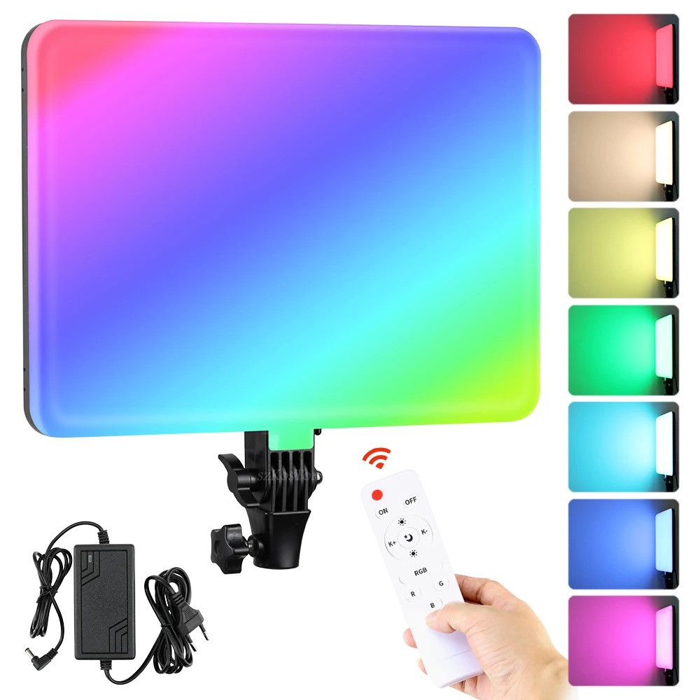 Светодиодная панель для фотостудии Camera light PM-36 RGBW 3000K-6500K Штатив, фото №7