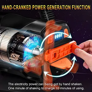 Ручной фонарь ErayLife LED, USB перезаряжаемый ручной фонарик с 3 независимыми источниками света, 7000LM с 6 режимами, IPX4 ручной фонарик для улицы/отключения электроэнергии/чрезвычайных ситуаций/охоты/рыбалки цена на synthetic.ua - Фото 1 Ручной фонарь ErayLife LED, USB перезаряжаемый ручной фонарик с 3 независимыми источниками света, 7000LM с 6 режимами, IPX4 ручной фонарик для улицы/отключения электроэнергии/чрезвычайных ситуаций/охоты/рыбалки synthetic.ua - Фото 1