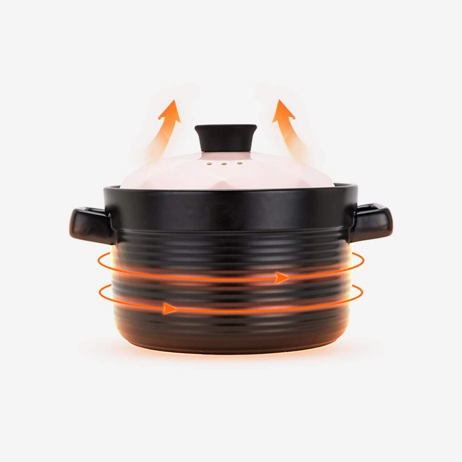 Кастрюля AIBAB керамическая для здорового приготовления, эмалированная, жаропрочная 5.2 л, фото №7