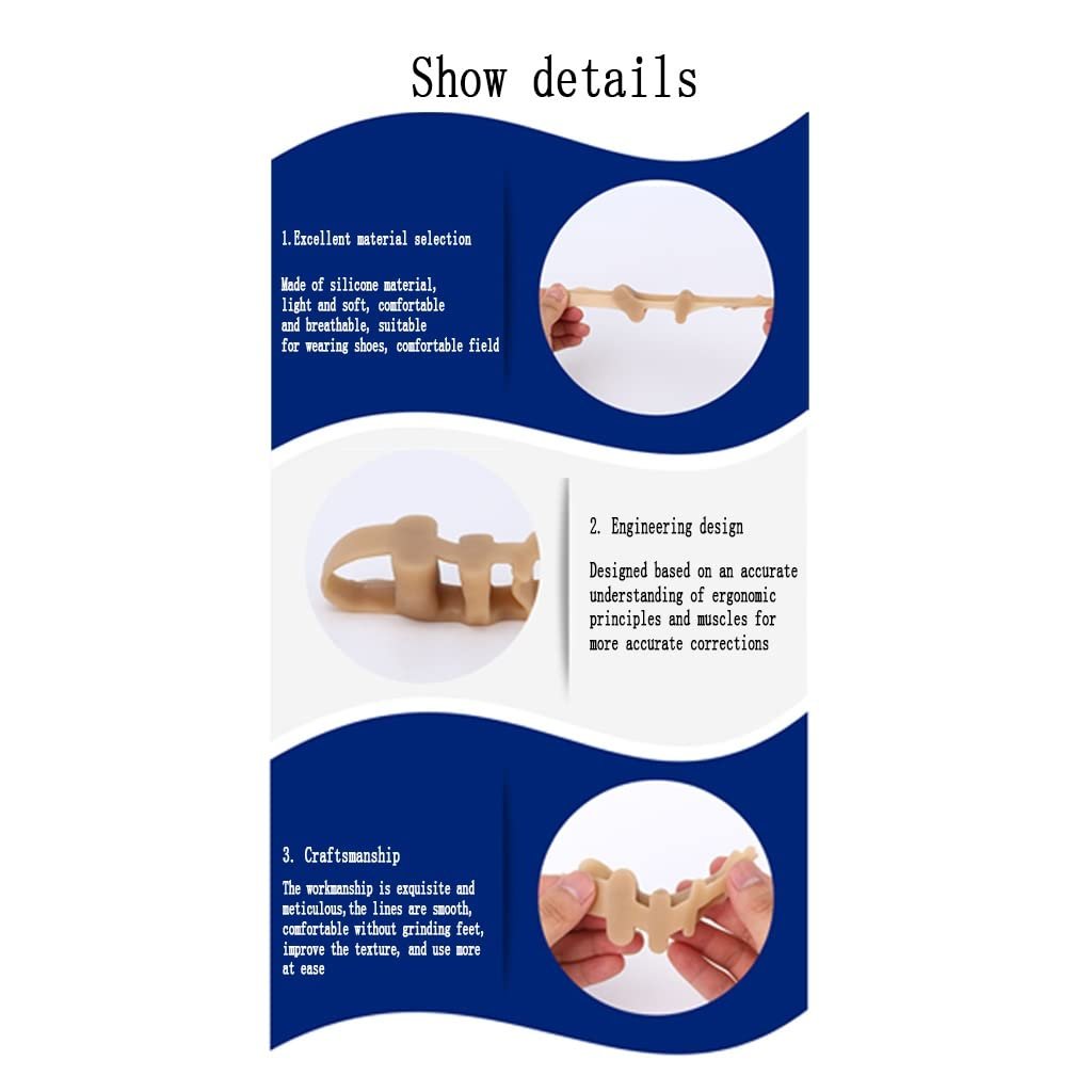 Коректор для великого пальця стопи CAZARU Силіконовий М’який Роздільник для пальців ніг Вальгусна шина, фото №7