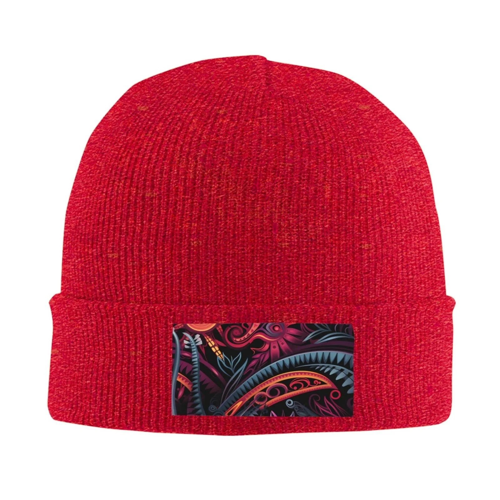 Шапка-біні з містичним тропічним племінним візерунком для жінок, зимова тепла в'язана, фото №4 Шапка-біні з містичним тропічним племінним візерунком для жінок, зимова тепла в'язана, фото №4