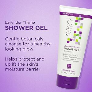 Гель для душу Andalou Naturals Lavender Thyme Refreshing 8.5 рідких унцій synthetic.ua - Фото 1