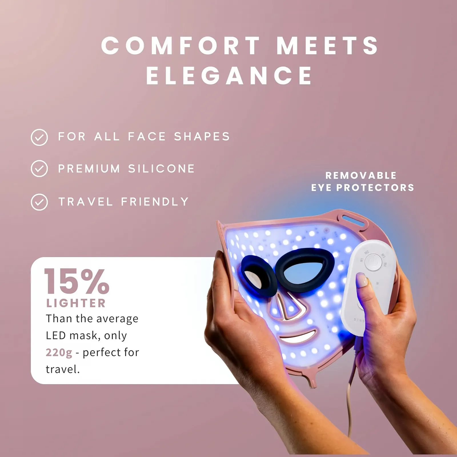 LED Маска Sensse Professional Силіконова, фото №8