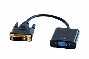 Конвертеры видеосигнала MSI активный DVI-D (24+1) на VGA 10cm, Black - Фото 1