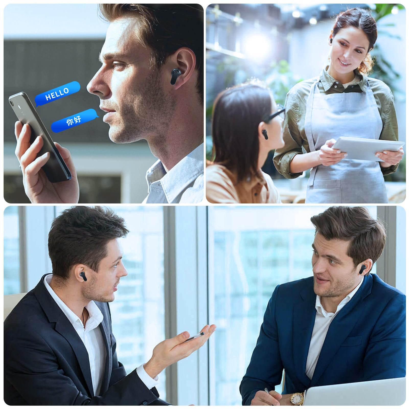 Наушники-переводчики AI Voice, профессиональные беспроводные Bluetooth, фото №5