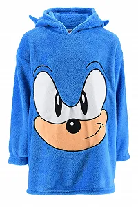 Худи-одеяло Sonic The Hedgehog для мальчиков, детская, зимняя, из кораллового флиса, теплая, подарок, размер 3-8 лет - Фото 1