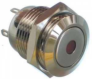 Кнопка антивандальна VJ Parts d18mm стрижка 16mm h18mm 4 контакт індикація - Фото 1