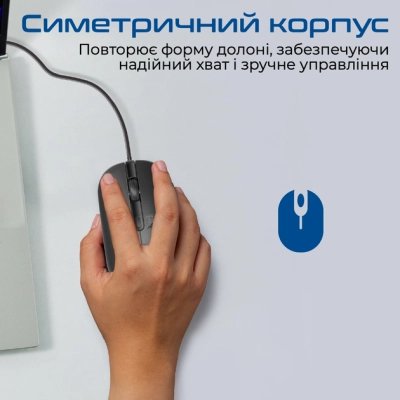 Мышка Promate CM-2400 USB Black (cm-2400.black), фото №3 Мышка Promate CM-2400 USB Black (cm-2400.black), фото №3