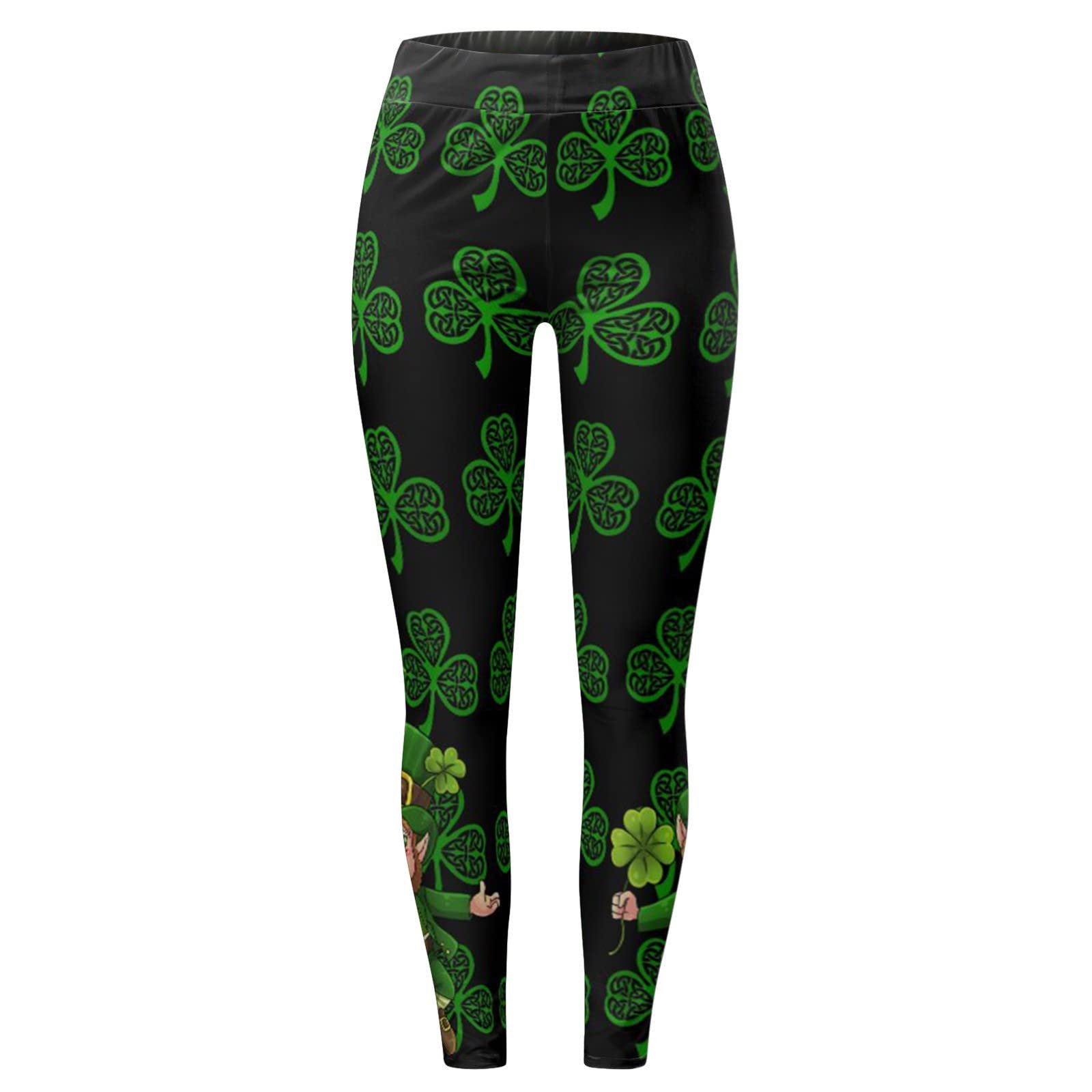Легінси St Patrick's Day Paddystripes Lucky Для жінок, принт Shamrock, Для йоги, компресійні спортивні ірландські колготки Shamrock, безшовні, фото №7