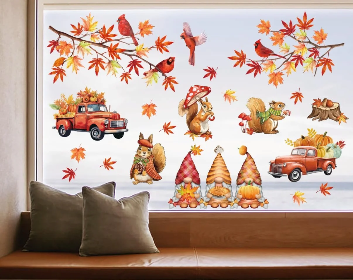 Наклейка на вікно TOARTI Осінь Гарбуз, фото №7