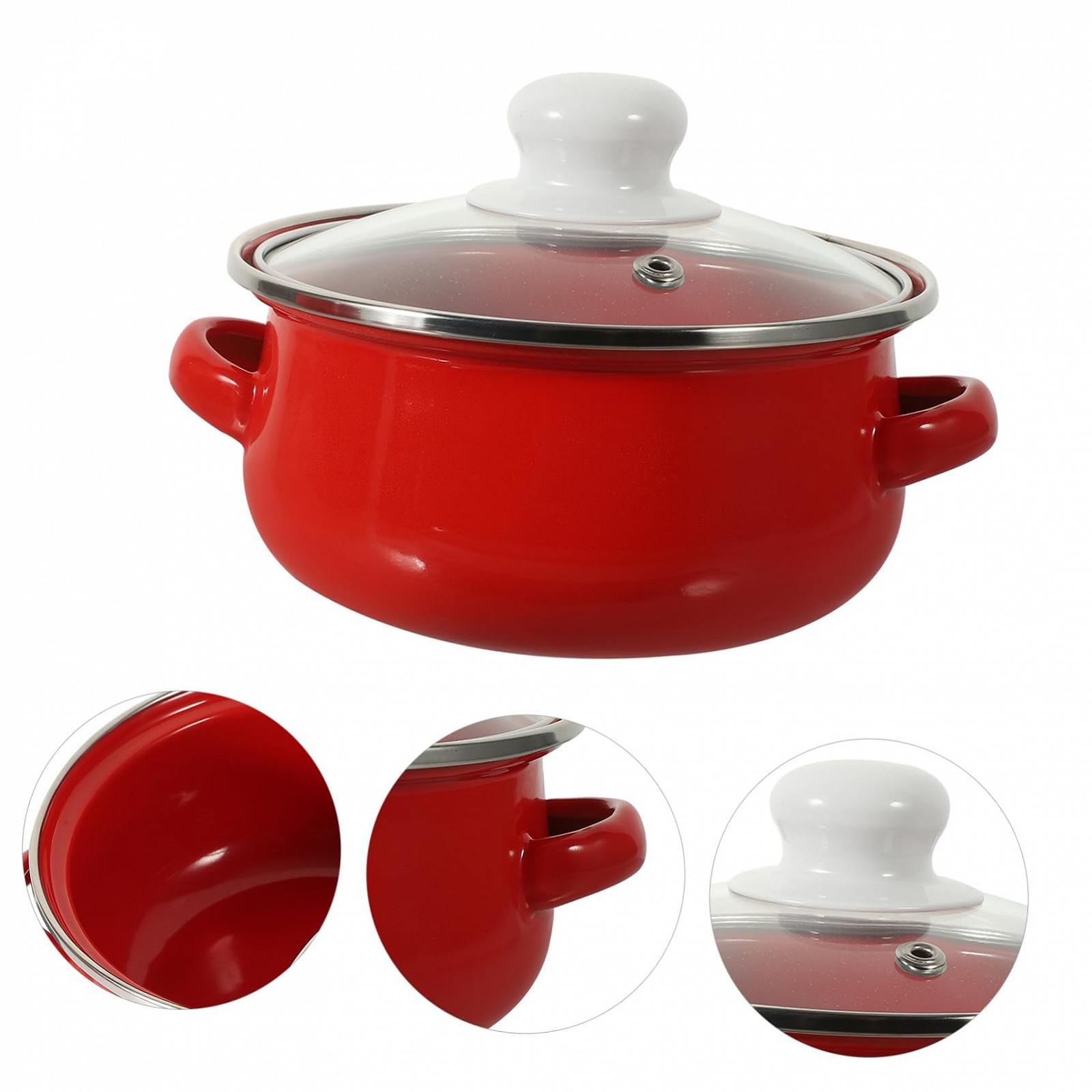 Каструля RORPOIR Enamel Non-Stick Small Enamel Каструля з ручкою Binaural Набір з 3, фото №4