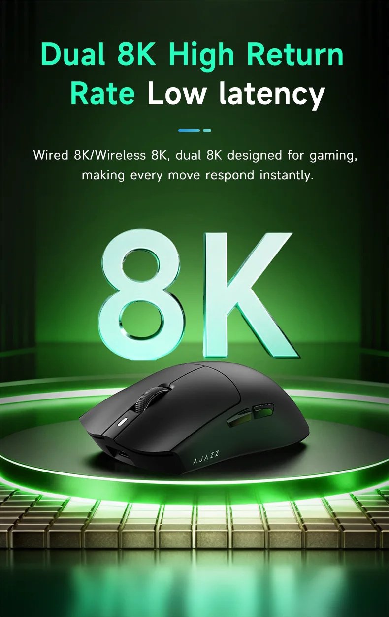 Мышь AJAZZ AJ139P NL V3 Ultra PAW3950 42000DPI Black + кейс, фото №11