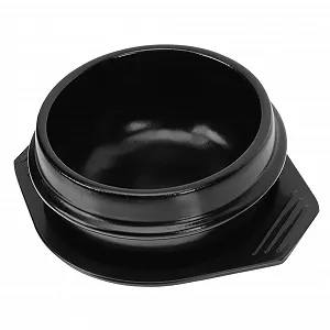 Керамический горшок с нескользящим термостойким подносом для каш и бибимбапа энергосберегающий - Фото 1