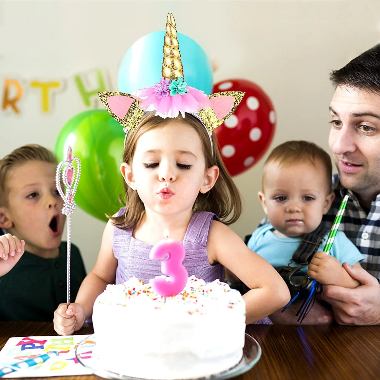 Обруч Єдиноріг Еластичний Єдиноріг Квітковий, фото №5