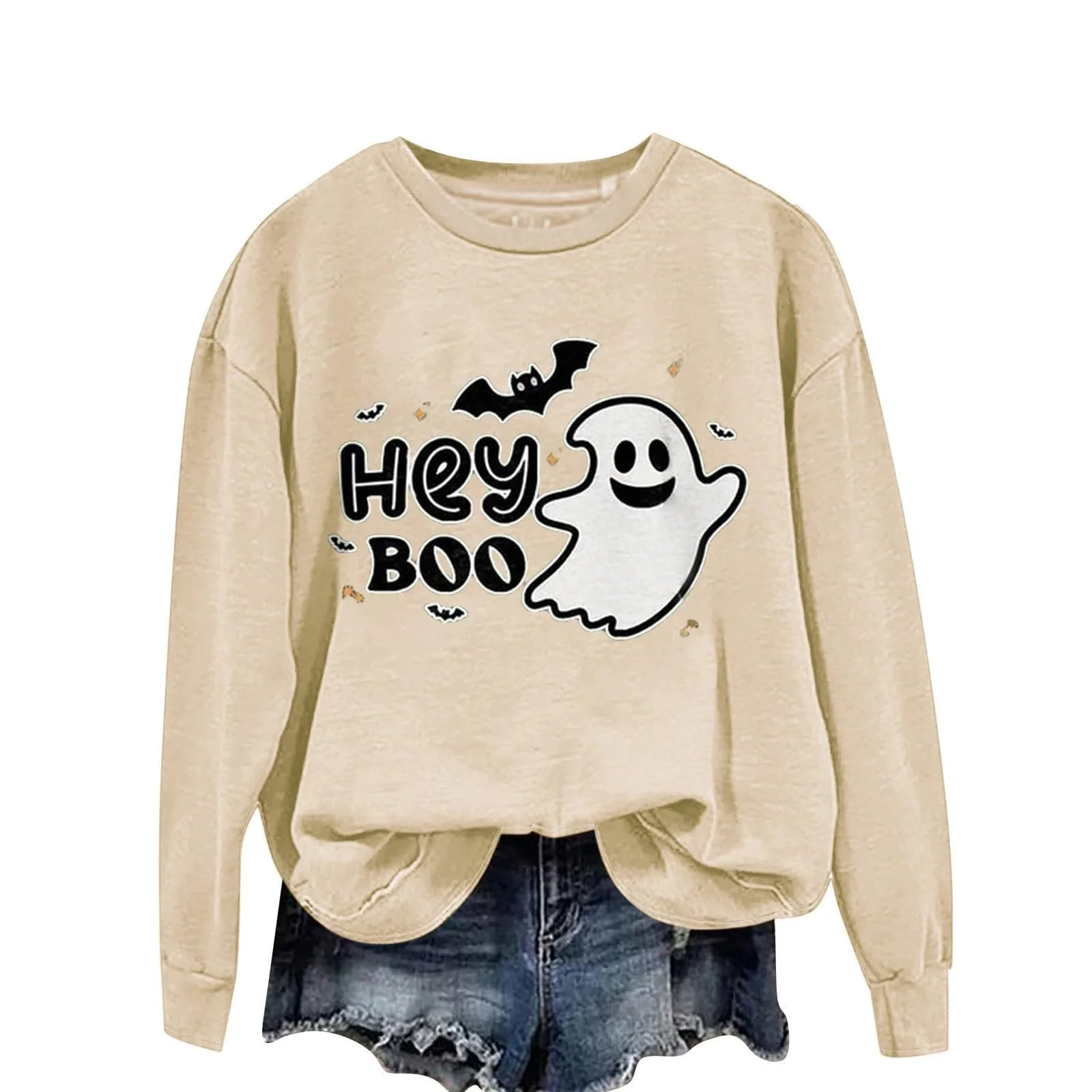 Женский свитшот на Хэллоуин с длинными рукавами, фото №3