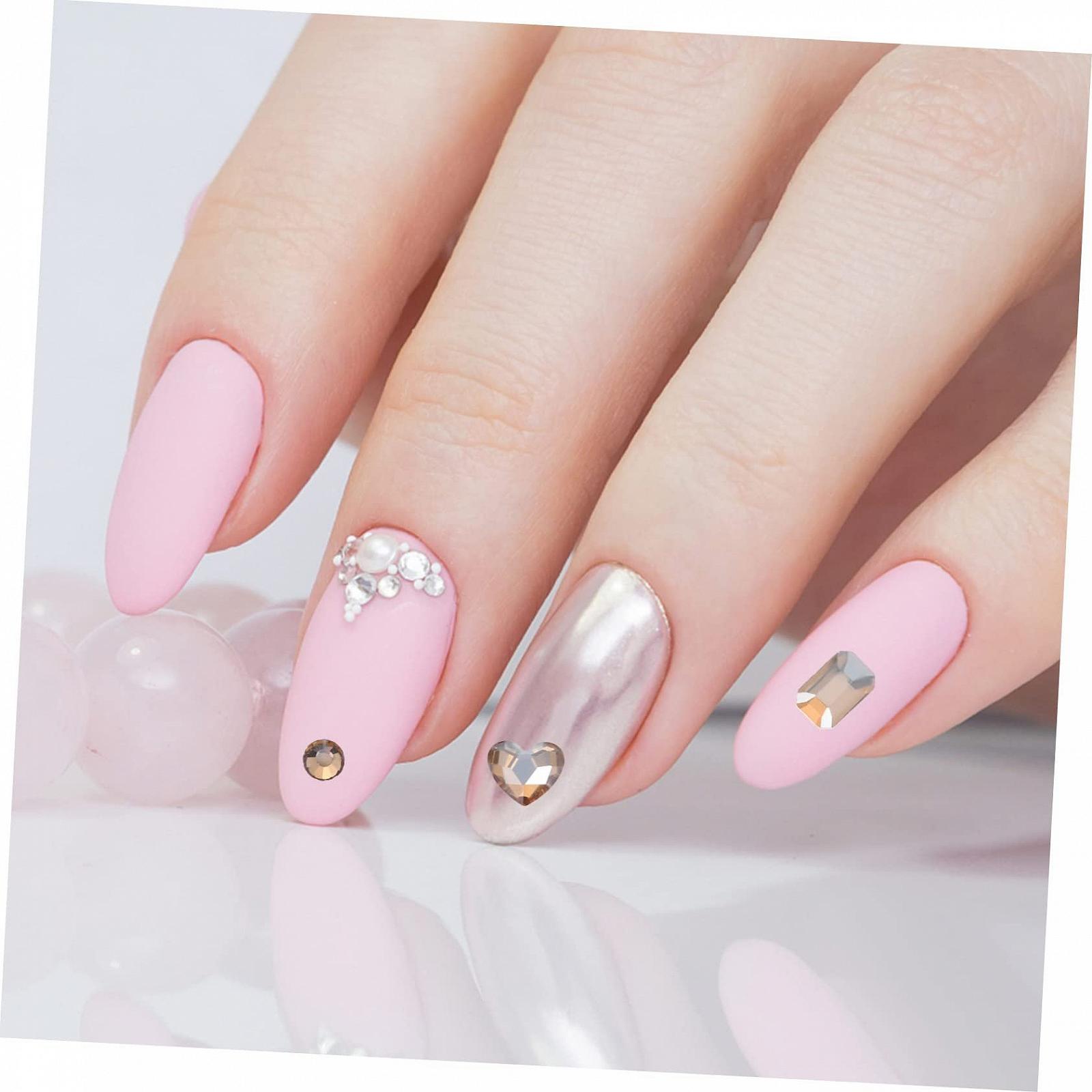 Healeved, 2 коробки, плоскі, каміння для нігтів, гель-лак, дизайн нігтів, фото №7